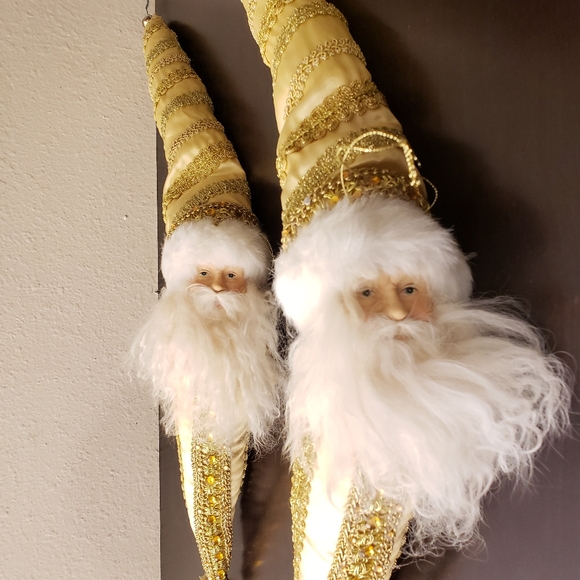 Santa Clause Porcelain Face Christmas Decor Set - Picture 2 of 8